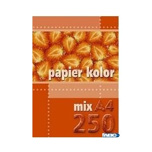 Papier xero A4 80g mix kolorów (250 arkuszy) KRESKA