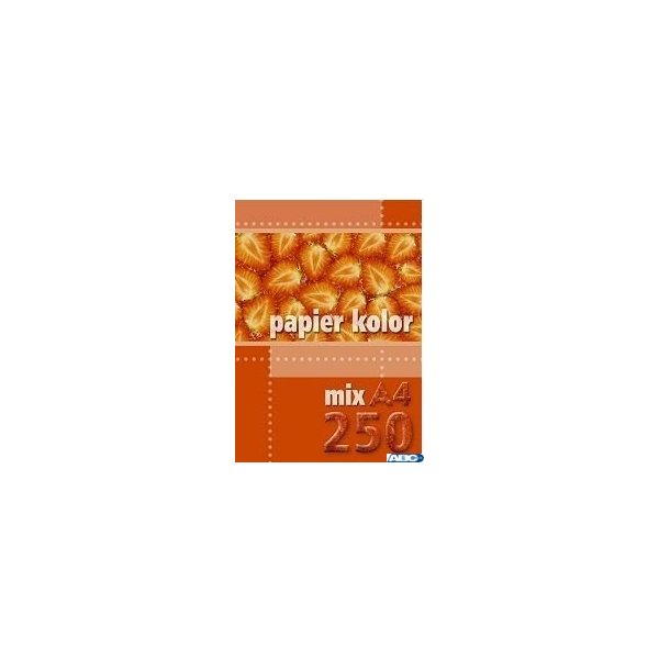 Papier xero A4 80g mix kolorów (250 arkuszy) KRESKA