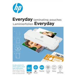 Folie laminacyjne HP EVERYDAY, BUSINESS CARD, 80 mic, 100 szt., przezroczyste / połysk
