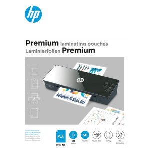 Folie laminacyjne HP PREMIUM, A3, 80 mic, 50 szt., przezroczyste / połysk