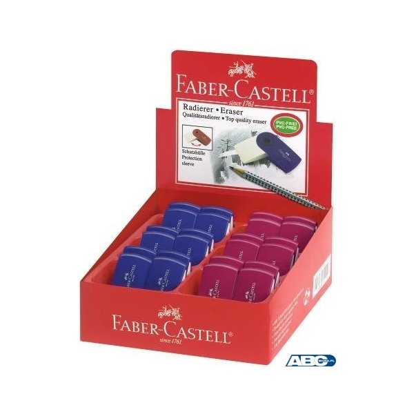 Gumka SLEEVE mini czer/nieb FC182411 FABER CASTELL (X)