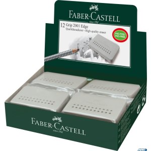 Gumka GRIP 2001 EDGE szara 187164FC FABER CASTELL
