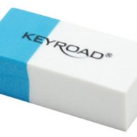 Gumka wielofunkcyjna KEYROAD Duo Eraser, pakowane na displayu, niebiesko-biała