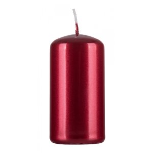 Świeca słupek DONAU HOME Standard Lakier, 50x100mm, 4 szt., czerwony metaliczny połysk