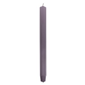 Świeca stołowa długa ryflowana DONAU HOME, 25x300 mm, 4 szt., jeżyna