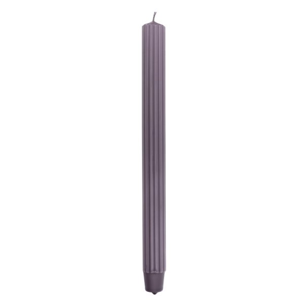 Świeca stołowa długa ryflowana DONAU HOME, 25x300 mm, 4 szt., jeżyna