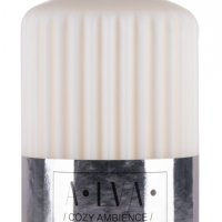 Świeca słupek ryflowana DONAU HOME Alva, 60x90mm, kremowy