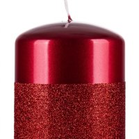 Świeca słupek DONAU HOME Onyx, 80x90mm, czerwony