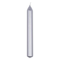 Świeca stołowa prosta DONAU HOME, lakierowana, 20x170 mm, 10 szt., srebrna