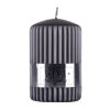 Świeca słupek ryflowana DONAU HOME Alva, 60x90mm, antracyt