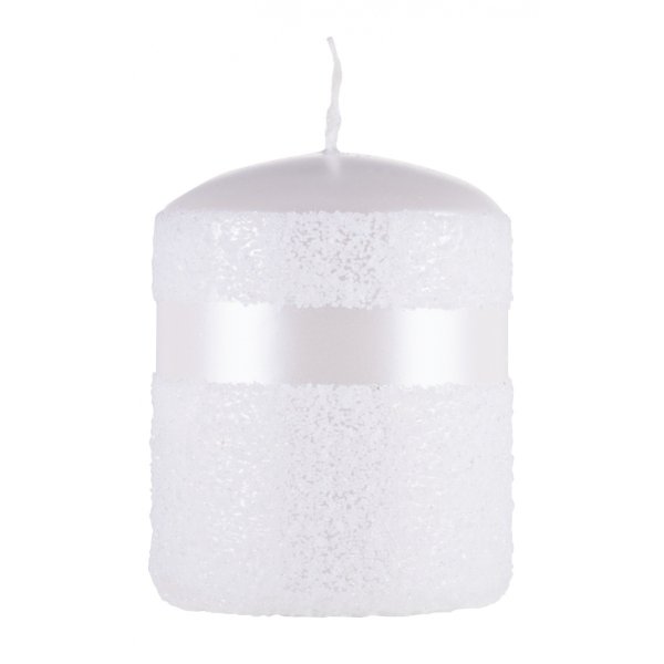 Świeca słupek DONAU HOME Milo, 70x90mm, biały perła
