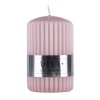 Świeca słupek ryflowana DONAU HOME Alva, 60x90mm, brudny róż