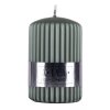 Świeca słupek ryflowana DONAU HOME Alva, 60x90mm, zielony