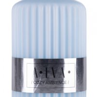 Świeca słupek ryflowana DONAU HOME Alva, 60x90mm, błękitny