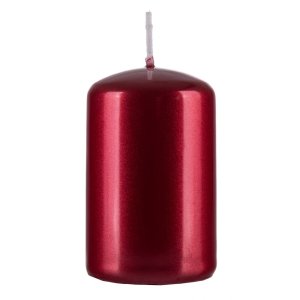 Świeca słupek DONAU HOME Adwent Lakier, 50x80mm, 4 szt., czerwony połysk