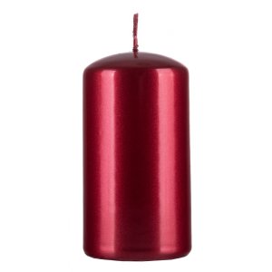 Świeca słupek DONAU HOME Standard Lakier, 60x115mm, czerwony metaliczny połysk