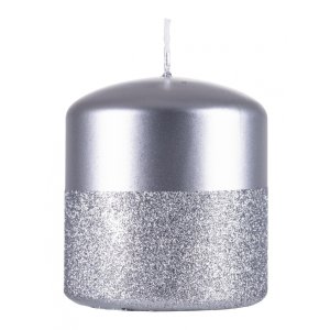 Świeca słupek DONAU HOME Onyx, 80x90mm, srebrny