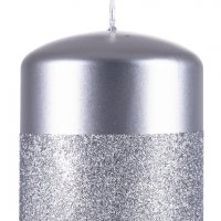 Świeca słupek DONAU HOME Onyx, 80x90mm, srebrny