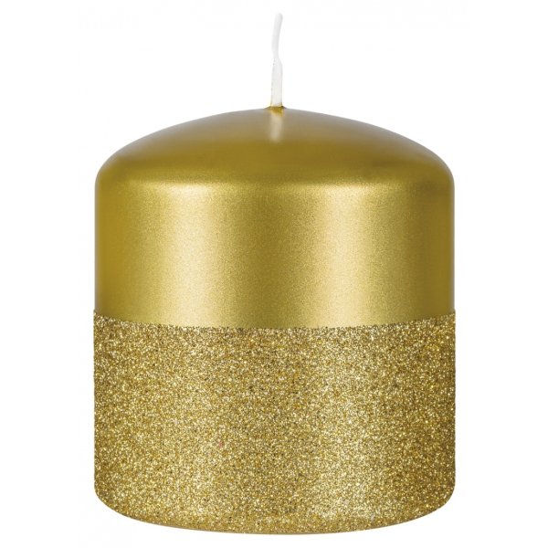 Świeca słupek DONAU HOME Onyx, 80x90mm, złoty