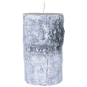 Świeca słupek DONAU HOME Brzoza, 70x120mm, biały