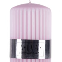 Świeca słupek ryflowana DONAU HOME Alva, 60x90mm, różowy