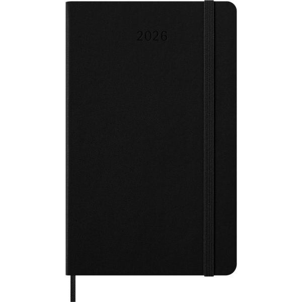 Kalendarz dzienny MOLESKINE 2026, 12M, L, twarda oprawa, 13x21cm, czarny