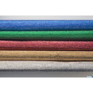 Bibuła marszczona 25x100cm, MIX metaliczny, 5 kol, 5 rolek, Happy Color HA 3640 2510-MIXMet