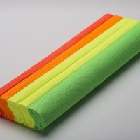 Bibuła marszczona, 25x200 cm, 5 rolek, jasnoczerwony fluorescencyjny, Happy Color HA 3640 2520-224