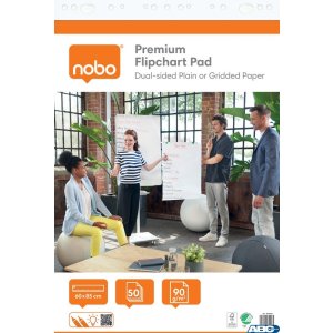 Blok Nobo Premium do flipcharta w rolce, 60x85cm, 50 kartek 90g.(gładkie / w kratkę)