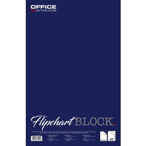 Blok do flipchartów OFFICE PRODUCTS, kratka, 65x100cm, 20 kart., biały