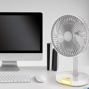 Wentylator z akumulatorem i lampką nocną szer.20cm  /  wys.32cm 3000MAH 7W PLATINET PRDF0326