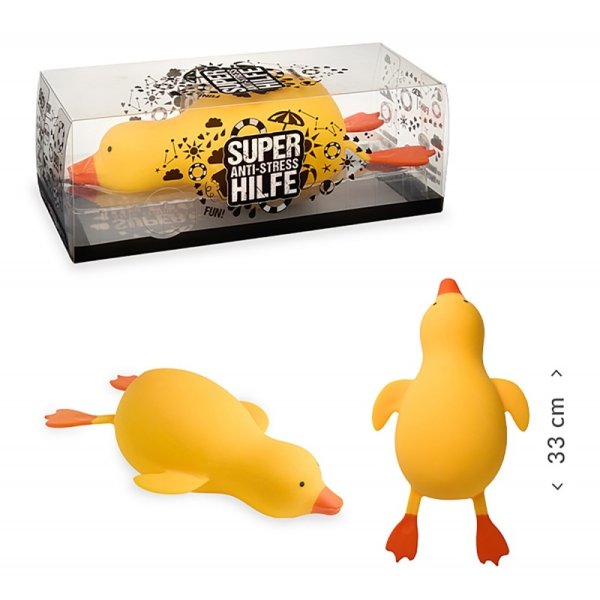 Gniotek antystresowy kaczka XXL pomoc natychmiastowa TRENDHAUS TJA, żółty
