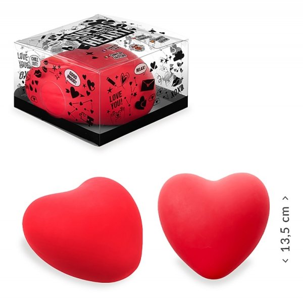 Gniotek antystresowy serce XXL TRENDHAUS TJA, czerwony