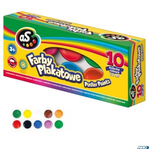 Farby plakatowe AS 10 kolorów - 20 ml, 301219003