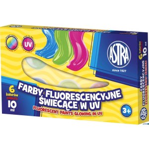 Farby fluorescencyjne Astra 6 kolorów - 10 ml, 301111006