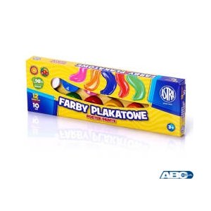Farby plakatowe Astra 12 kolorów - 10 ml, 83115902