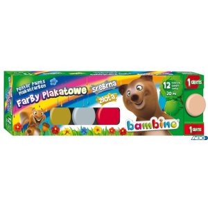 Farby plakatowe 12kol 20ml BAMBINO  *1581