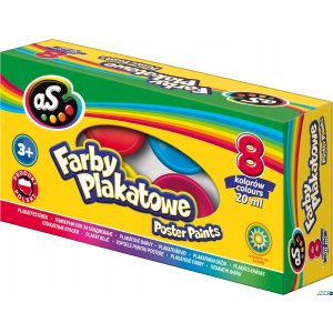 Farby plakatowe AS 8 kolorów - 20 ml, 301219002 (X)