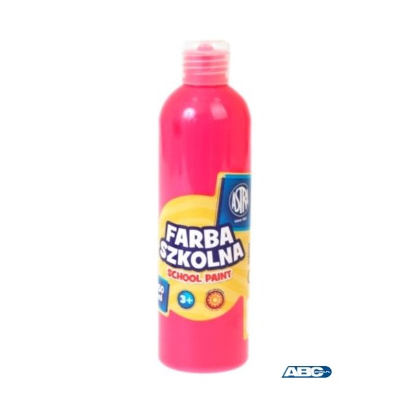 Farba szkolna Astra 250 ml - fluorescencyjna różowa, 301217032