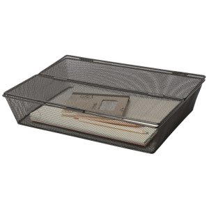 Pojemnik na dokumenty Q-CONNECT Office Set, metalowy, A4, zamykany, czarny