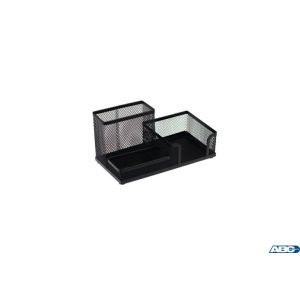 Przybornik na biurko DOTTS siatka czarny 205x103x98mm