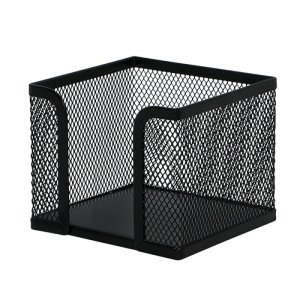 Pojemnik na karteczki Q-CONNECT Office Set, metalowy, czarny
