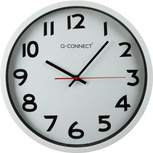 Zegar ścienny Q-CONNECT Warsaw, 34cm, biały