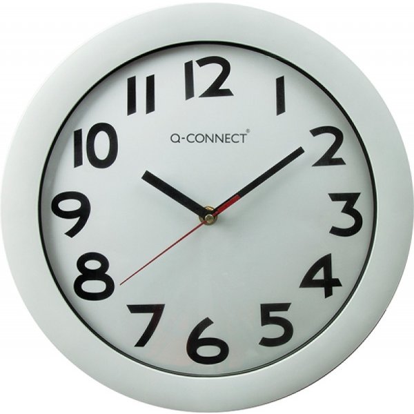 Zegar ścienny Q-CONNECT Budapest, 30cm, biały