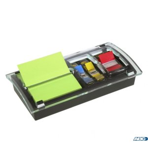 Zestaw promocyjny POST-IT_ Z-Notes (DS100-VP), podajnik Combi-Millenium + 12 bloczków + zakładka (X)
