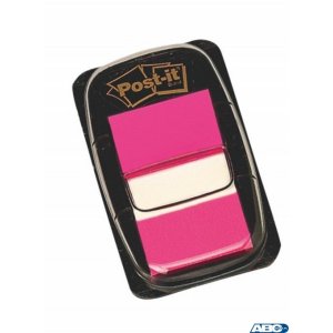 Zakładki indeksujące POST-IT 25x43,2mm neon różowe 680-21 50sztuk, 3M-70071392743