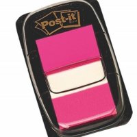 Zakładki indeksujące POST-IT 25x43,2mm neon różowe 680-21 50sztuk, 3M-70071392743