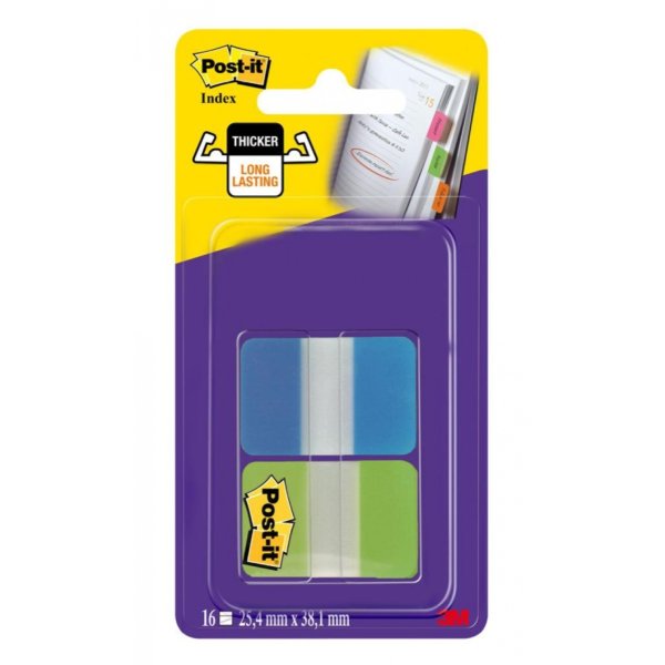 Zakładki indeksujące POST-IT® do archiwizacji (686-AL), PP, silne, 38x25,4mm, 2x8 kart., mix kolorów