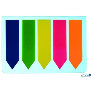 Zakładki indeksujące strzałki 12*45 5kol. po 25szt.009347 D.RECT