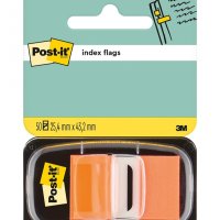 Zakładki indeksujące POST-IT® (680-4), PP, 25,4x43,2mm, 50 kart., pomarańczowe